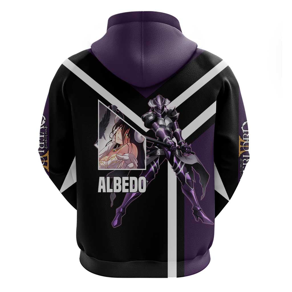 Albedo Overlord Hoodie with Elegant Demon Wings and Dark Fantasy Design - The Mazicc