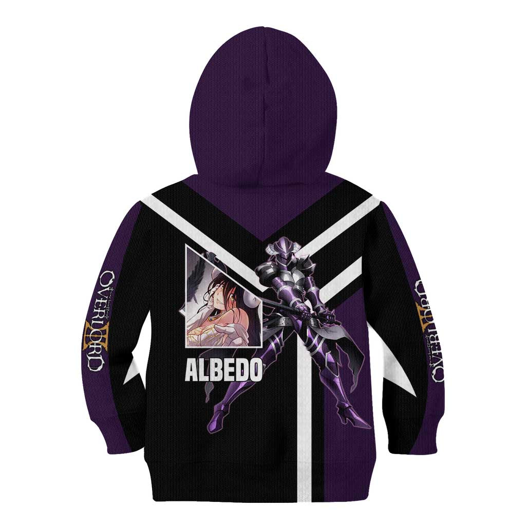 Albedo Overlord Kid Hoodie with Elegant Demon Wings and Dark Fantasy Design - The Mazicc