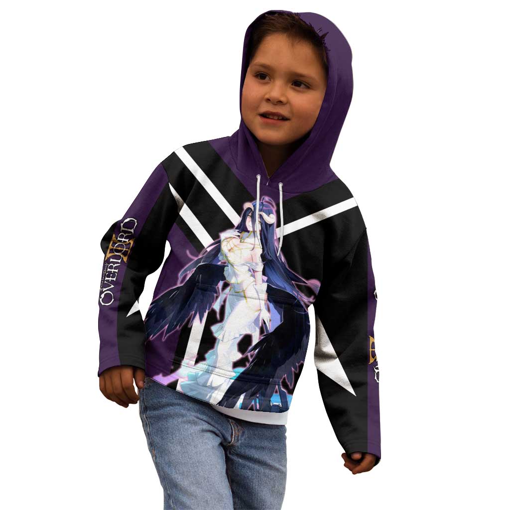 Albedo Overlord Kid Hoodie with Elegant Demon Wings and Dark Fantasy Design - The Mazicc