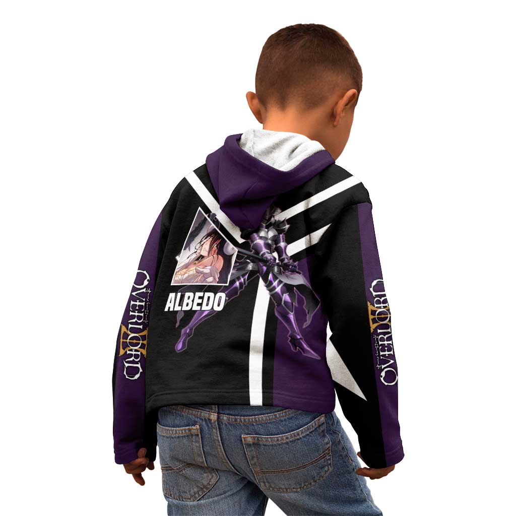 Albedo Overlord Kid Hoodie with Elegant Demon Wings and Dark Fantasy Design - The Mazicc