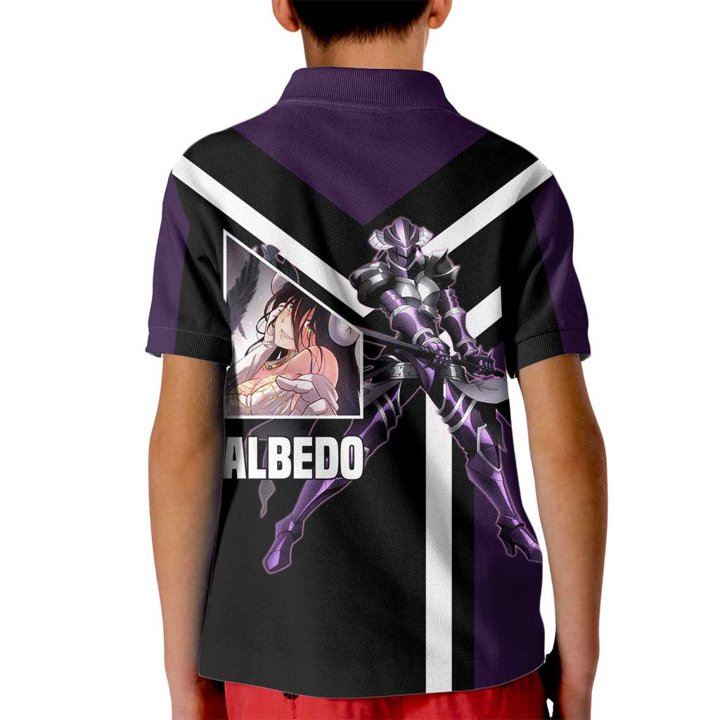 Albedo Overlord Kid Polo Shirt with Elegant Demon Wings and Dark Fantasy Design - The Mazicc