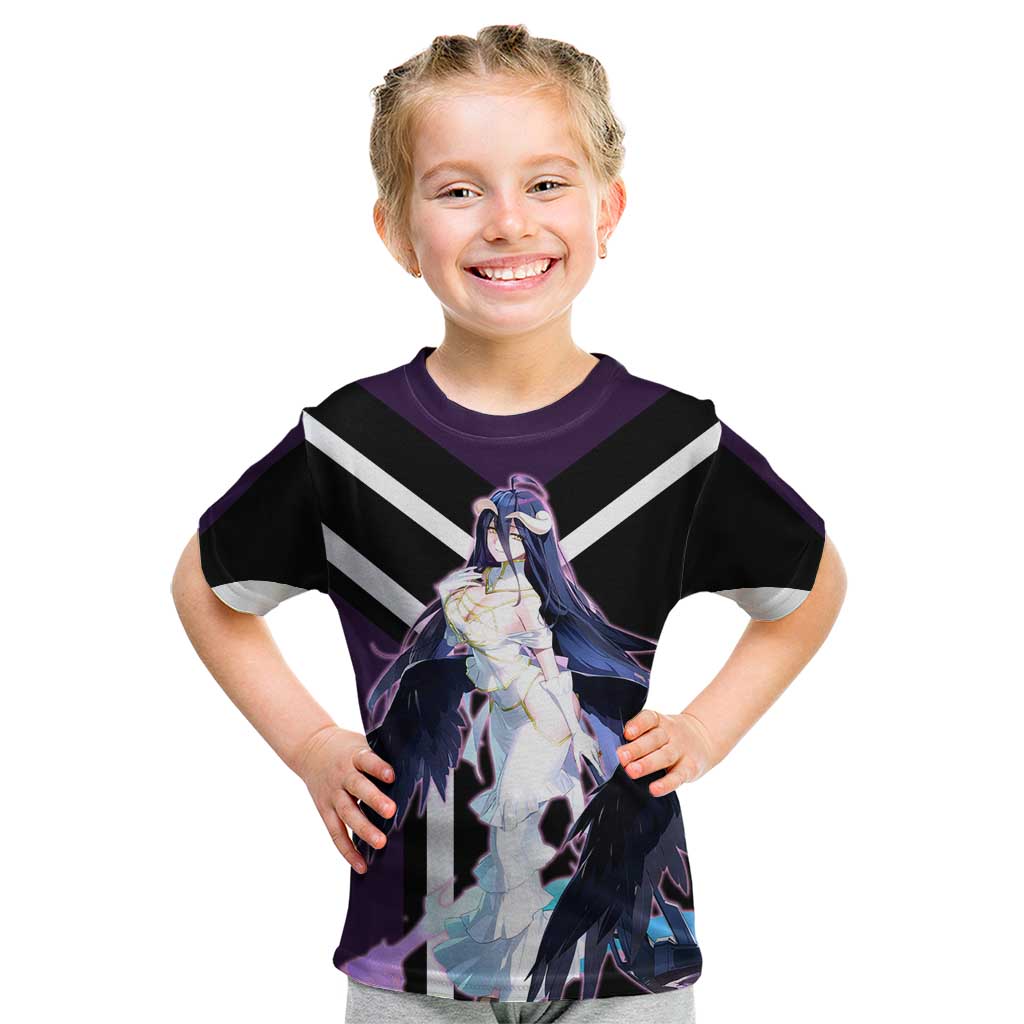 Albedo Overlord Kid T Shirt with Elegant Demon Wings and Dark Fantasy Design - The Mazicc