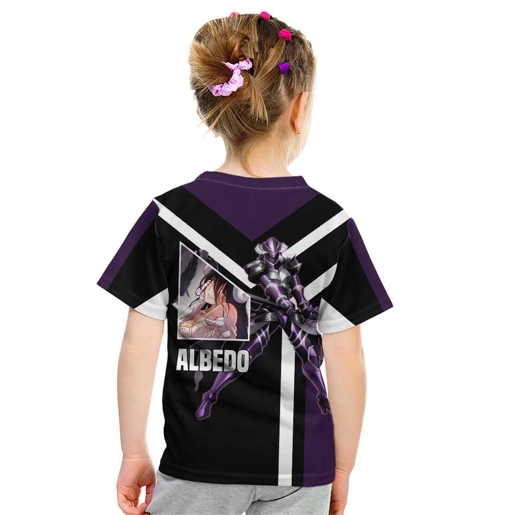 Albedo Overlord Kid T Shirt with Elegant Demon Wings and Dark Fantasy Design - The Mazicc