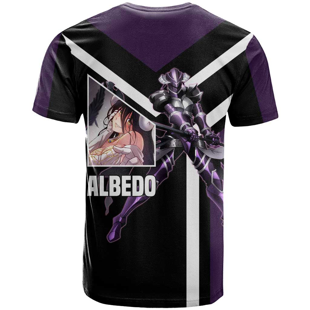 Albedo Overlord T Shirt with Elegant Demon Wings and Dark Fantasy Design - The Mazicc