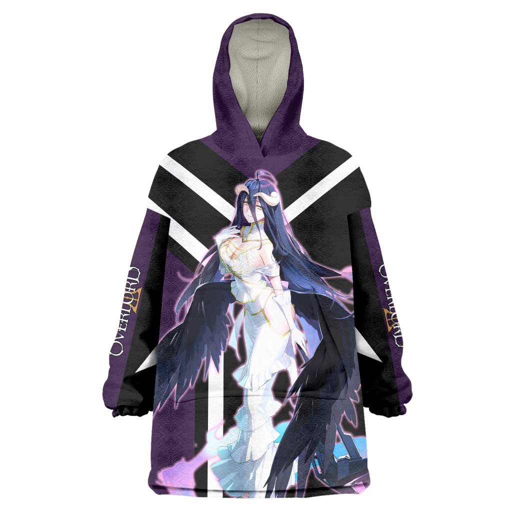 Albedo Overlord Wearable Blanket Hoodie with Elegant Demon Wings and Dark Fantasy Design - The Mazicc