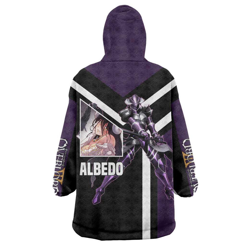 Albedo Overlord Wearable Blanket Hoodie with Elegant Demon Wings and Dark Fantasy Design - The Mazicc