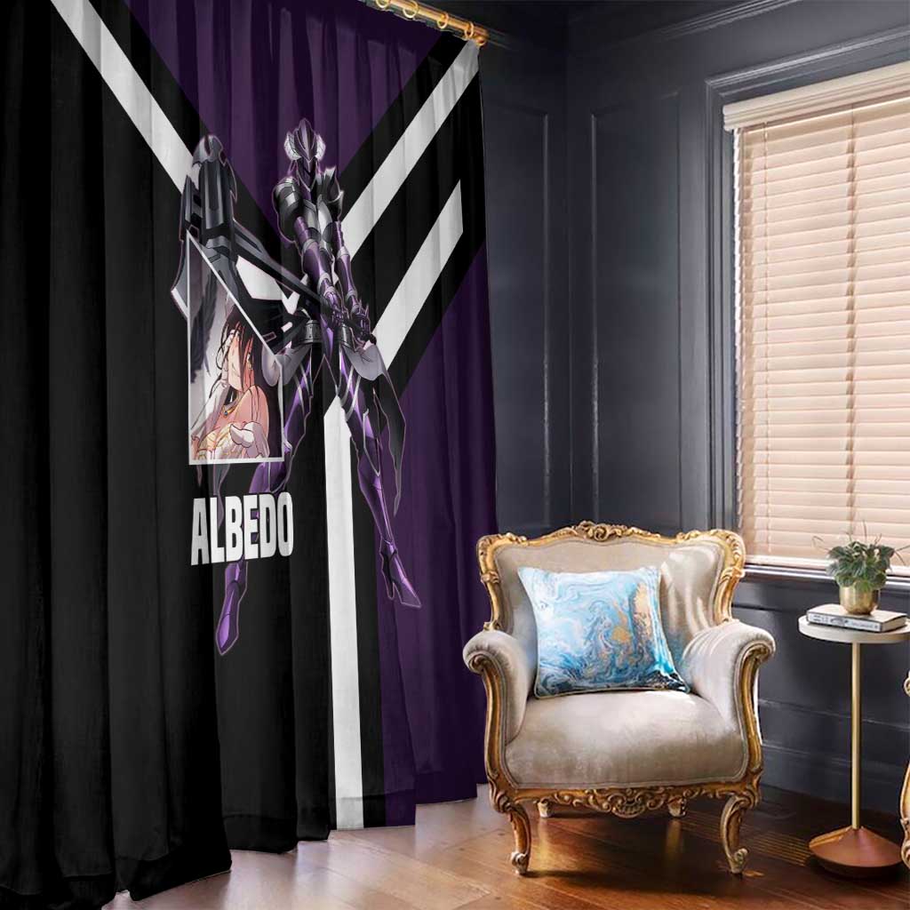 Albedo Overlord Window Curtain with Elegant Demon Wings and Dark Fantasy Design - The Mazicc
