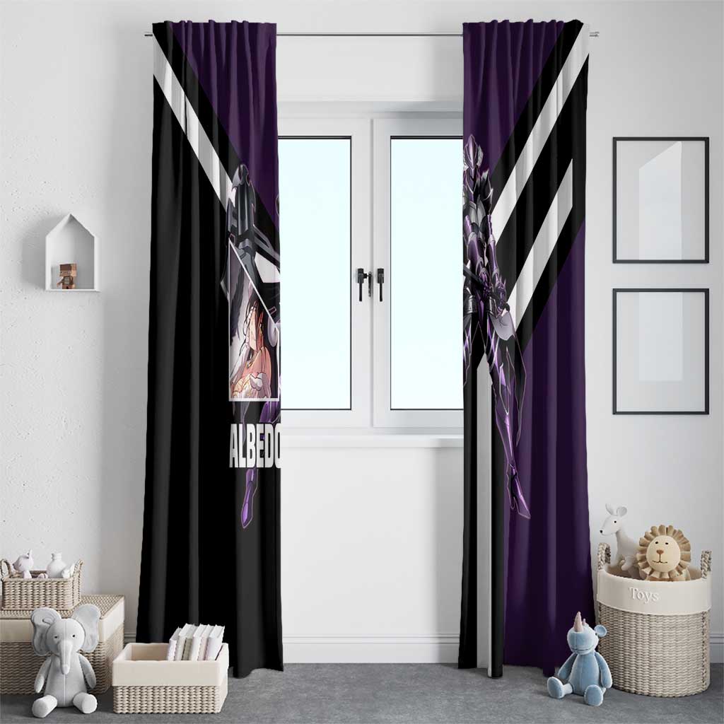 Albedo Overlord Window Curtain with Elegant Demon Wings and Dark Fantasy Design - The Mazicc