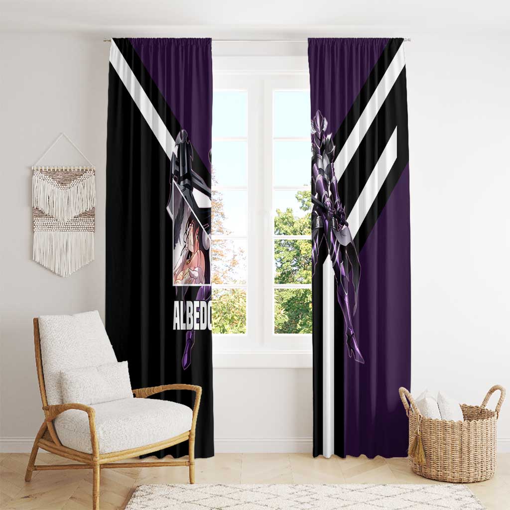 Albedo Overlord Window Curtain with Elegant Demon Wings and Dark Fantasy Design - The Mazicc