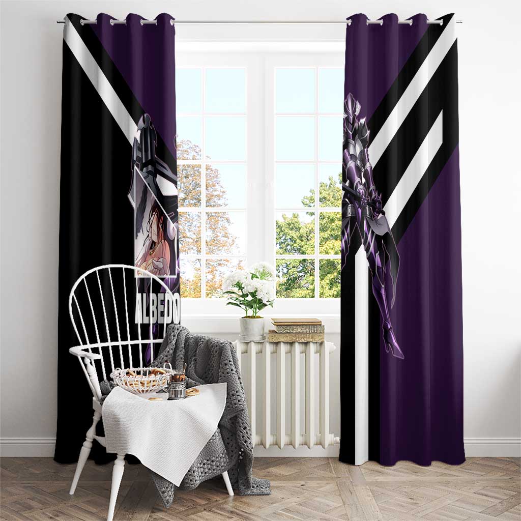 Albedo Overlord Window Curtain with Elegant Demon Wings and Dark Fantasy Design - The Mazicc