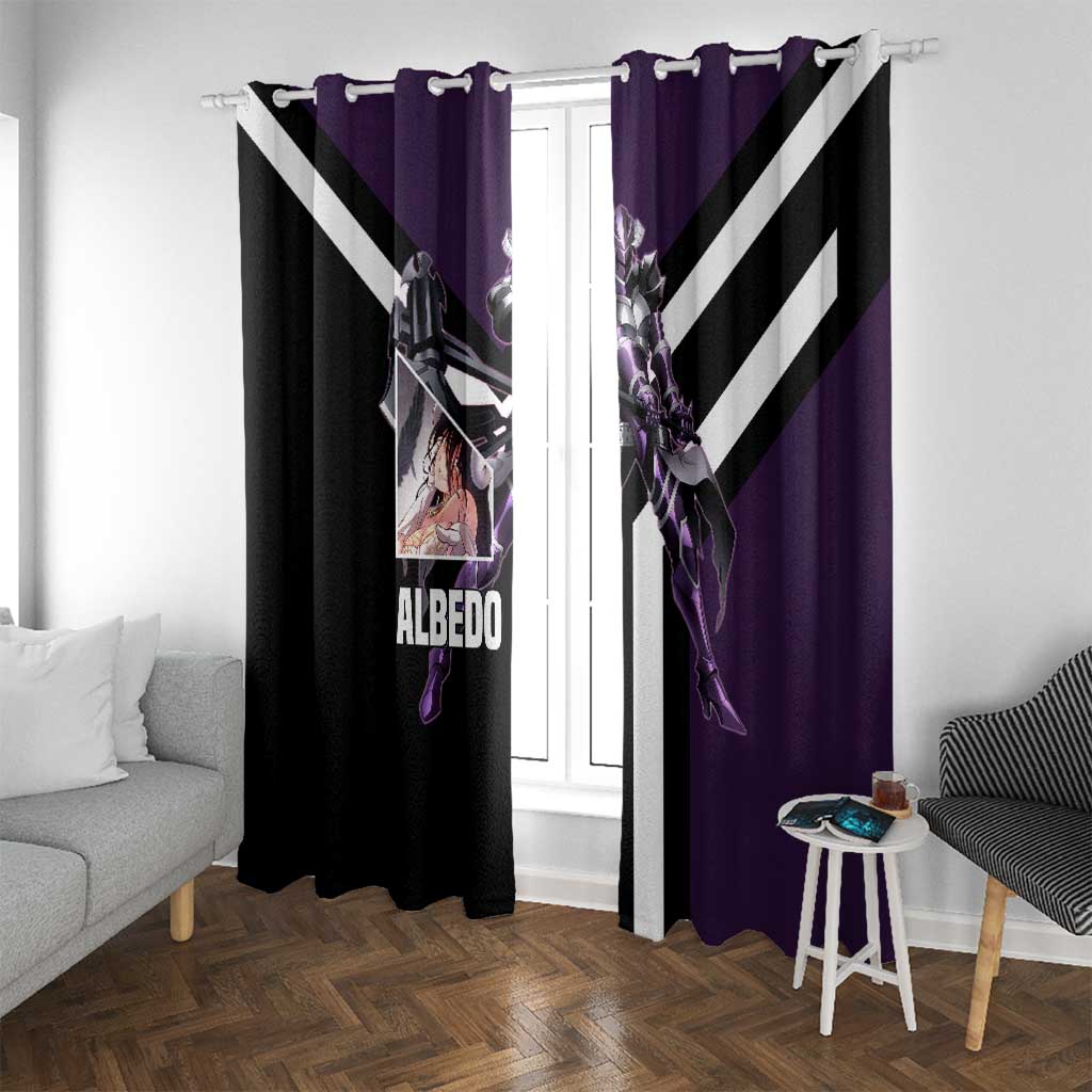 Albedo Overlord Window Curtain with Elegant Demon Wings and Dark Fantasy Design - The Mazicc