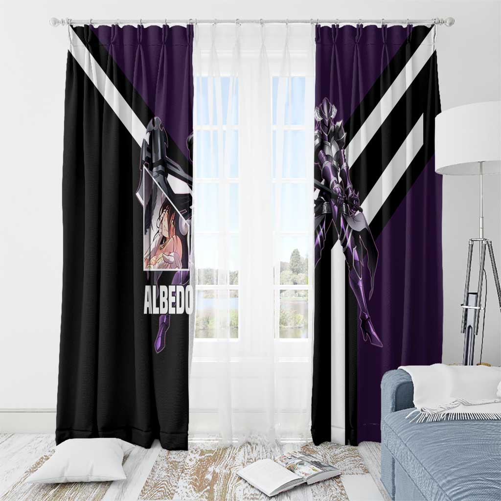 Albedo Overlord Window Curtain with Elegant Demon Wings and Dark Fantasy Design - The Mazicc