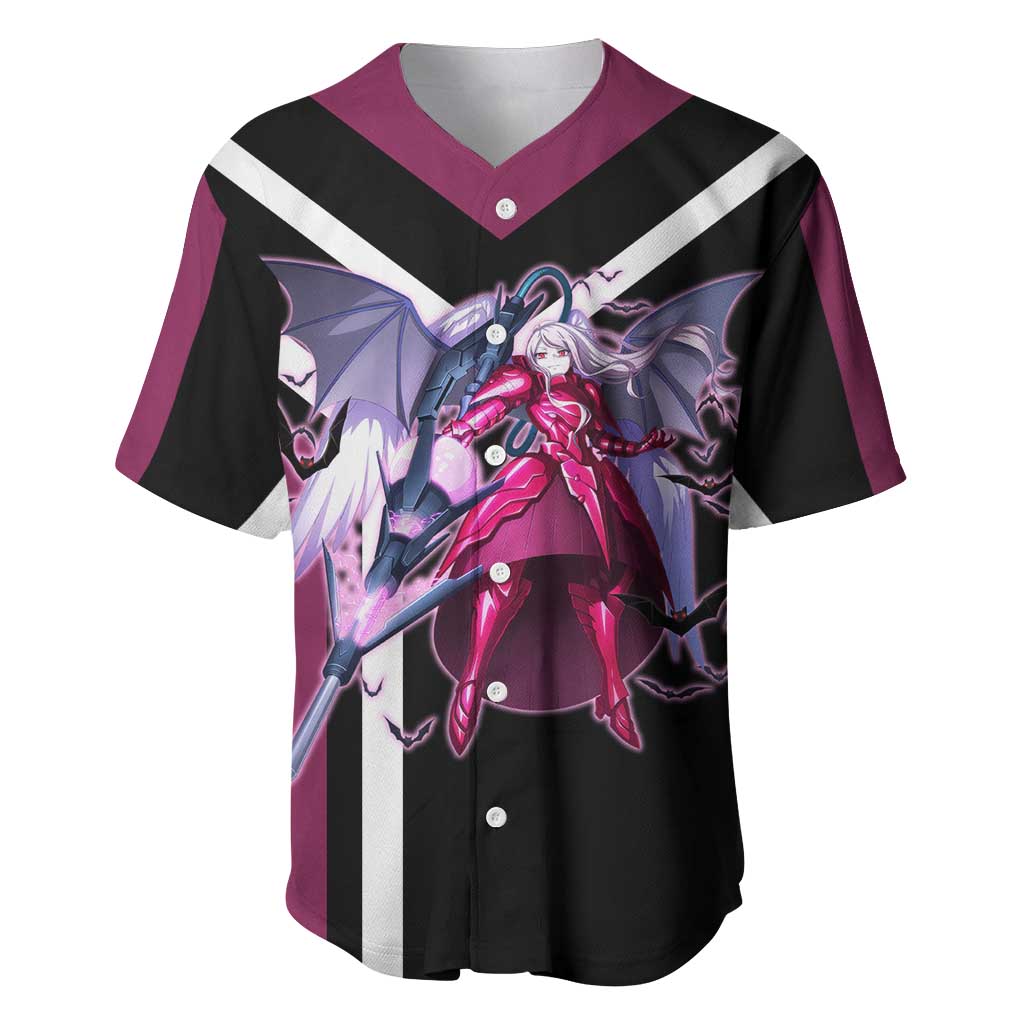 Shalltear Bloodfallen Overlord Baseball Jersey with Vampire Pose and Dark Gothic Design - The Mazicc