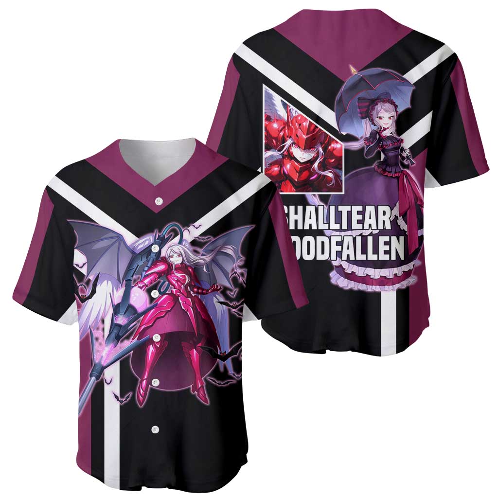 Shalltear Bloodfallen Overlord Baseball Jersey with Vampire Pose and Dark Gothic Design - The Mazicc