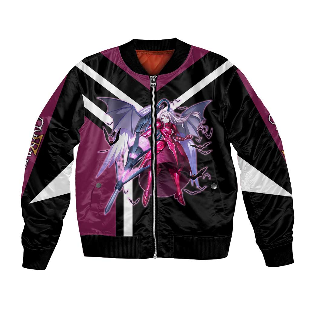 Shalltear Bloodfallen Overlord Bomber Jacket with Vampire Pose and Dark Gothic Design - The Mazicc