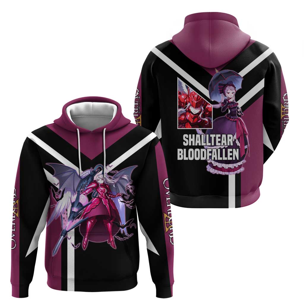 Shalltear Bloodfallen Overlord Hoodie with Vampire Pose and Dark Gothic Design - The Mazicc