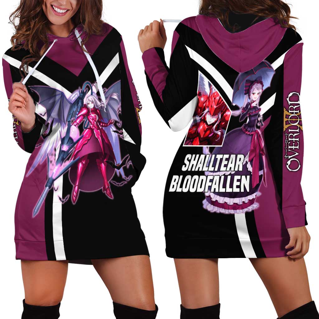 Shalltear Bloodfallen Overlord Hoodie Dress with Vampire Pose and Dark Gothic Design - The Mazicc