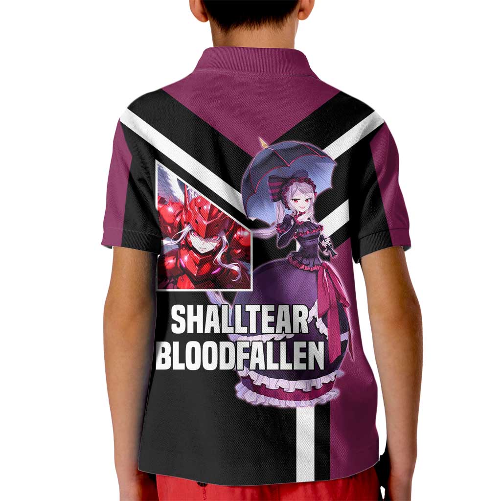 Shalltear Bloodfallen Overlord Kid Polo Shirt with Vampire Pose and Dark Gothic Design - The Mazicc