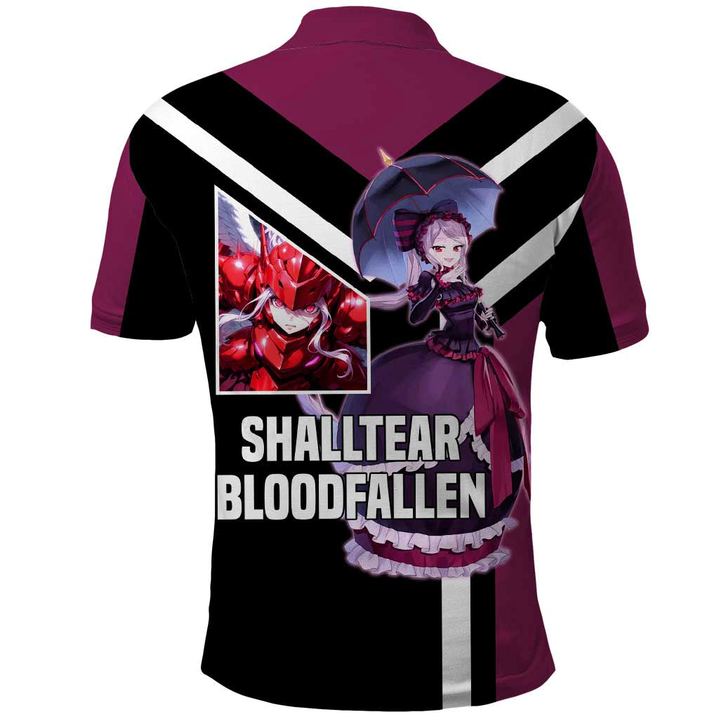 Shalltear Bloodfallen Overlord Polo Shirt with Vampire Pose and Dark Gothic Design - The Mazicc