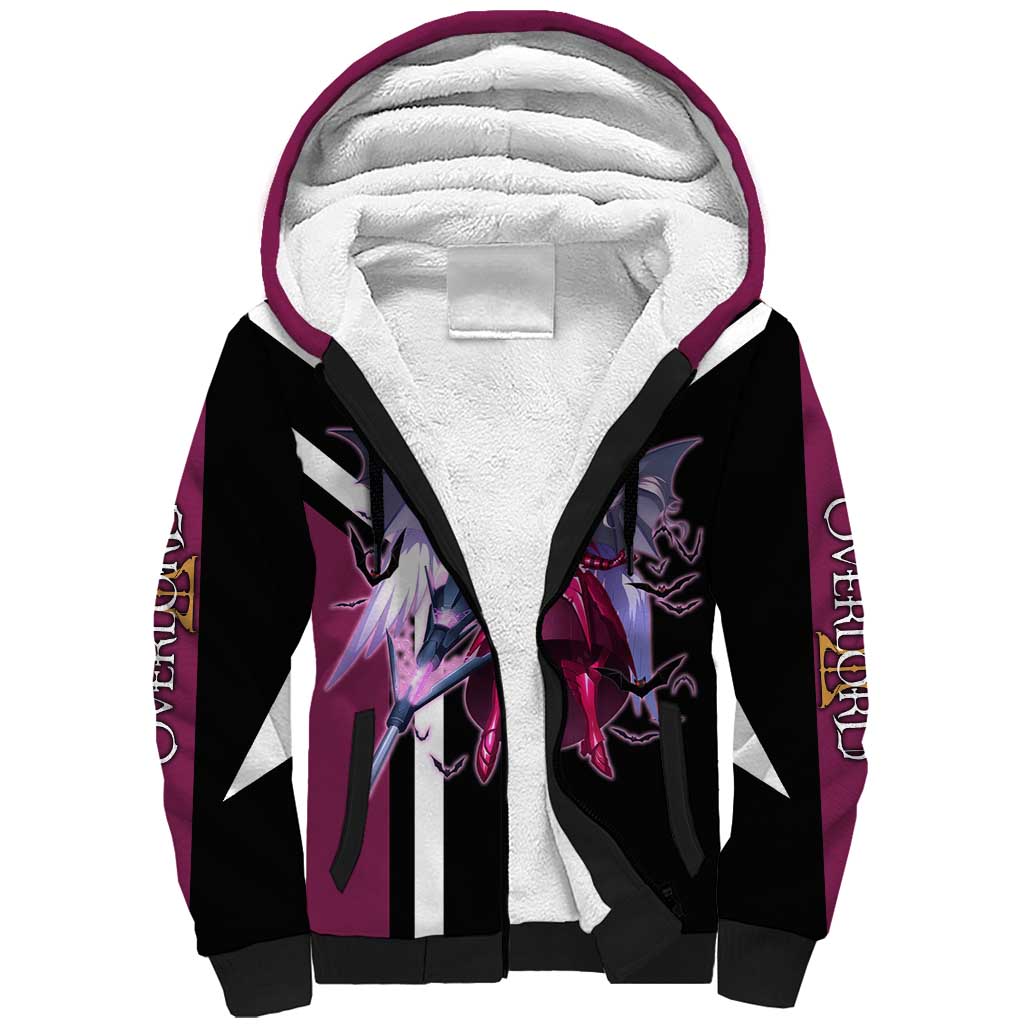 Shalltear Bloodfallen Overlord Sherpa Hoodie with Vampire Pose and Dark Gothic Design - The Mazicc