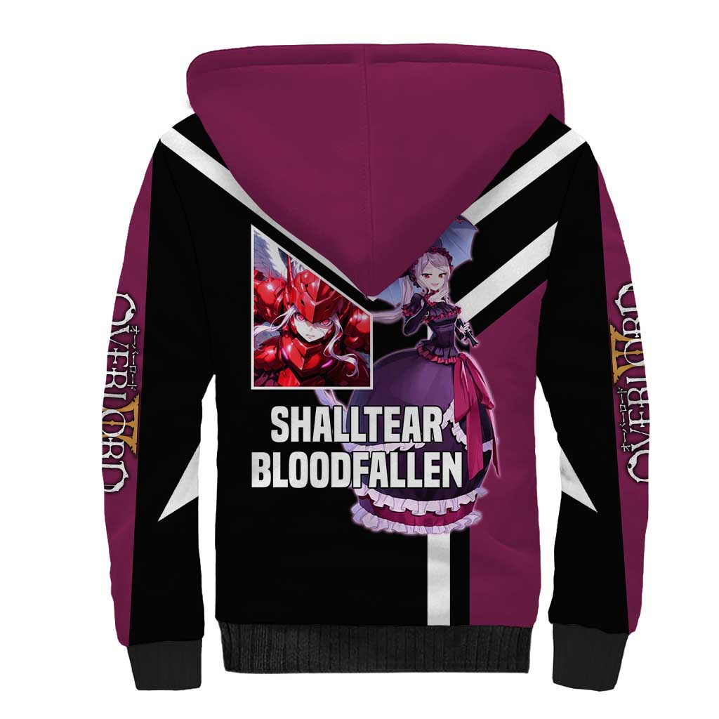 Shalltear Bloodfallen Overlord Sherpa Hoodie with Vampire Pose and Dark Gothic Design - The Mazicc