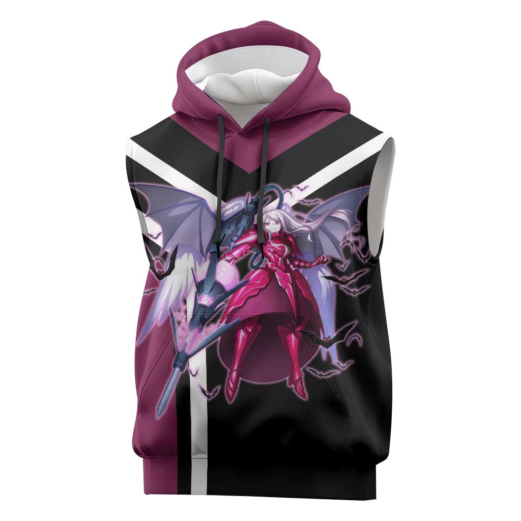 Shalltear Bloodfallen Overlord Sleeveless Hoodie with Vampire Pose and Dark Gothic Design - The Mazicc