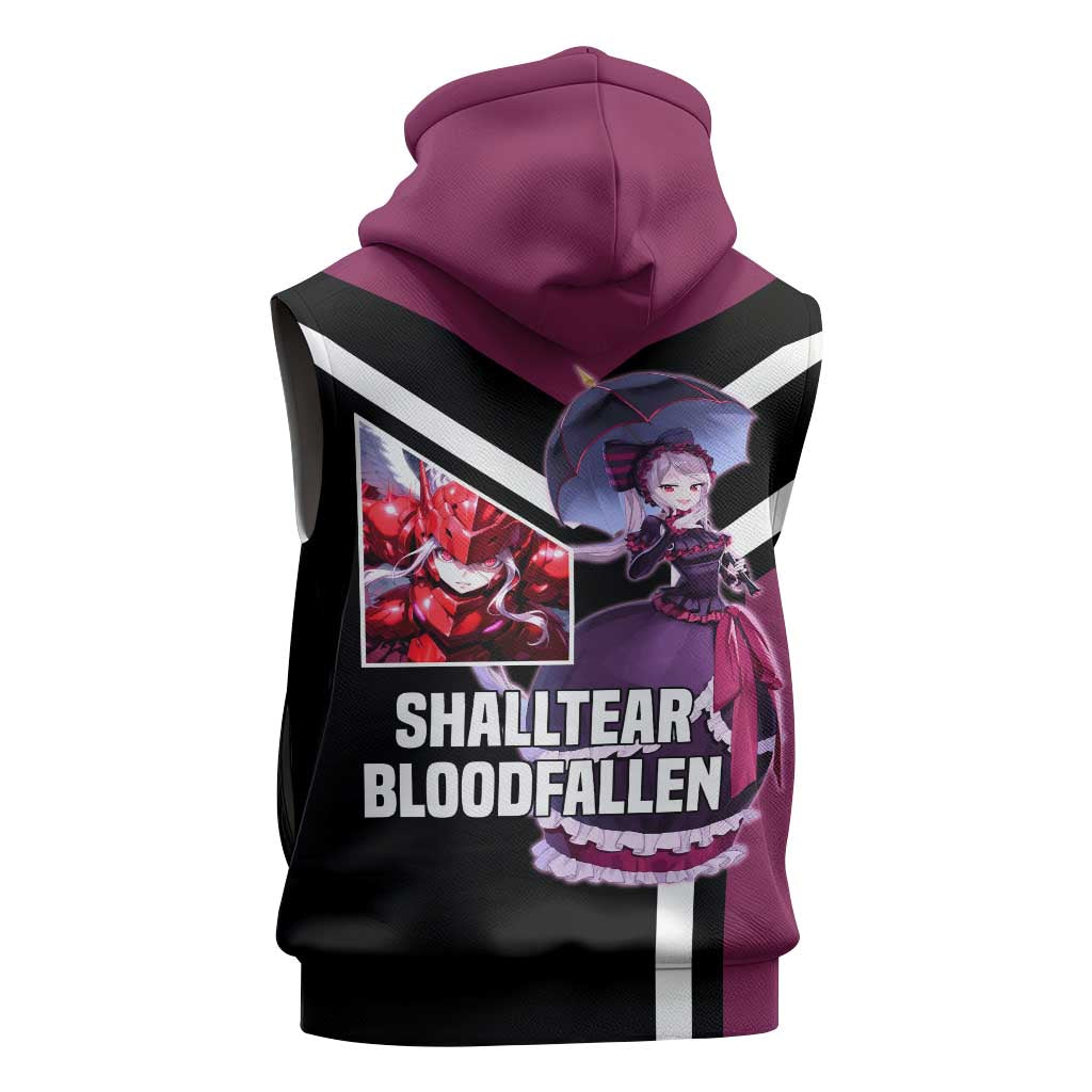 Shalltear Bloodfallen Overlord Sleeveless Hoodie with Vampire Pose and Dark Gothic Design - The Mazicc