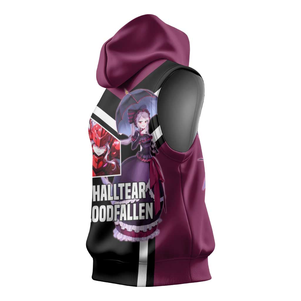 Shalltear Bloodfallen Overlord Sleeveless Hoodie with Vampire Pose and Dark Gothic Design - The Mazicc