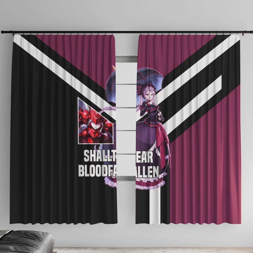 Shalltear Bloodfallen Overlord Window Curtain with Vampire Pose and Dark Gothic Design - The Mazicc