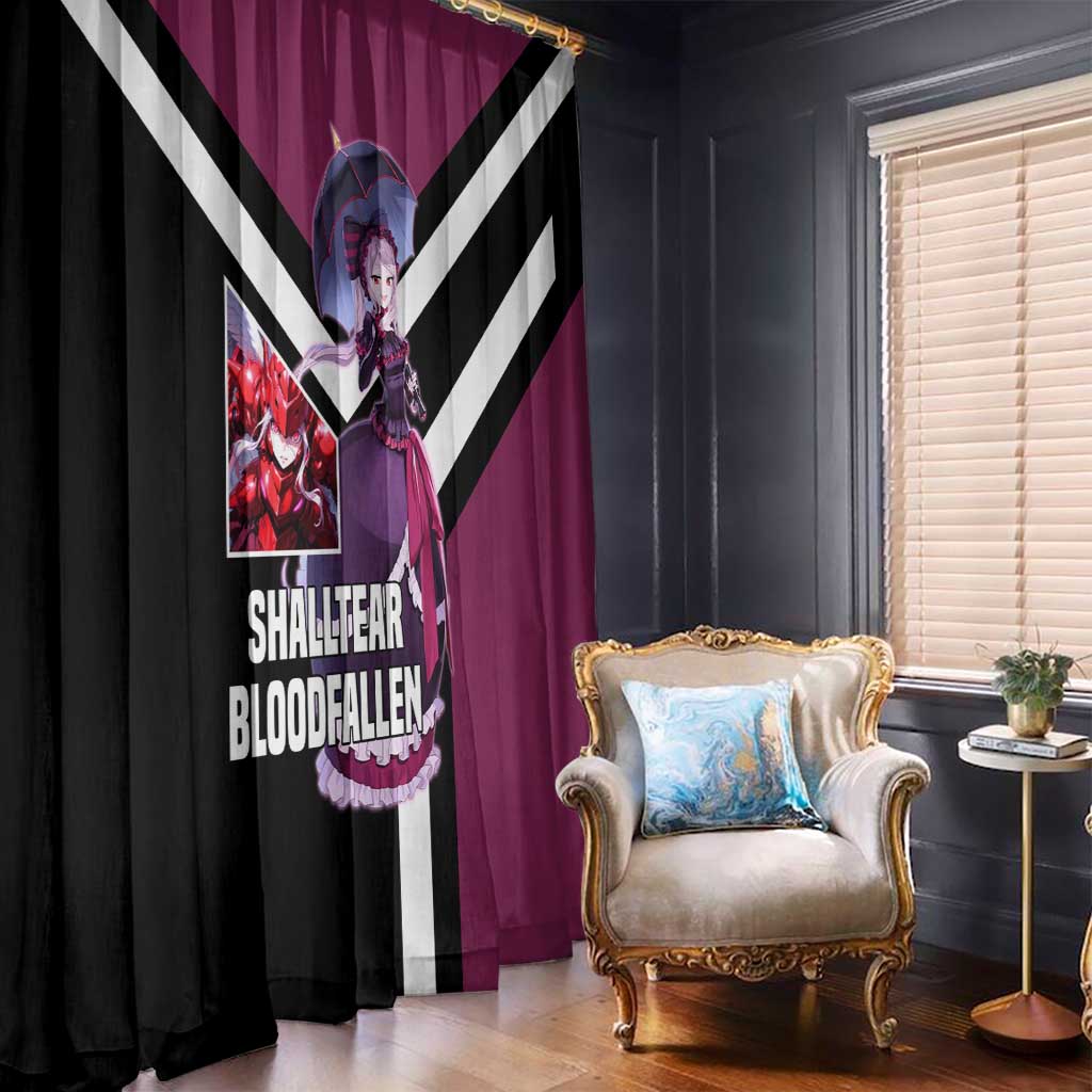 Shalltear Bloodfallen Overlord Window Curtain with Vampire Pose and Dark Gothic Design - The Mazicc