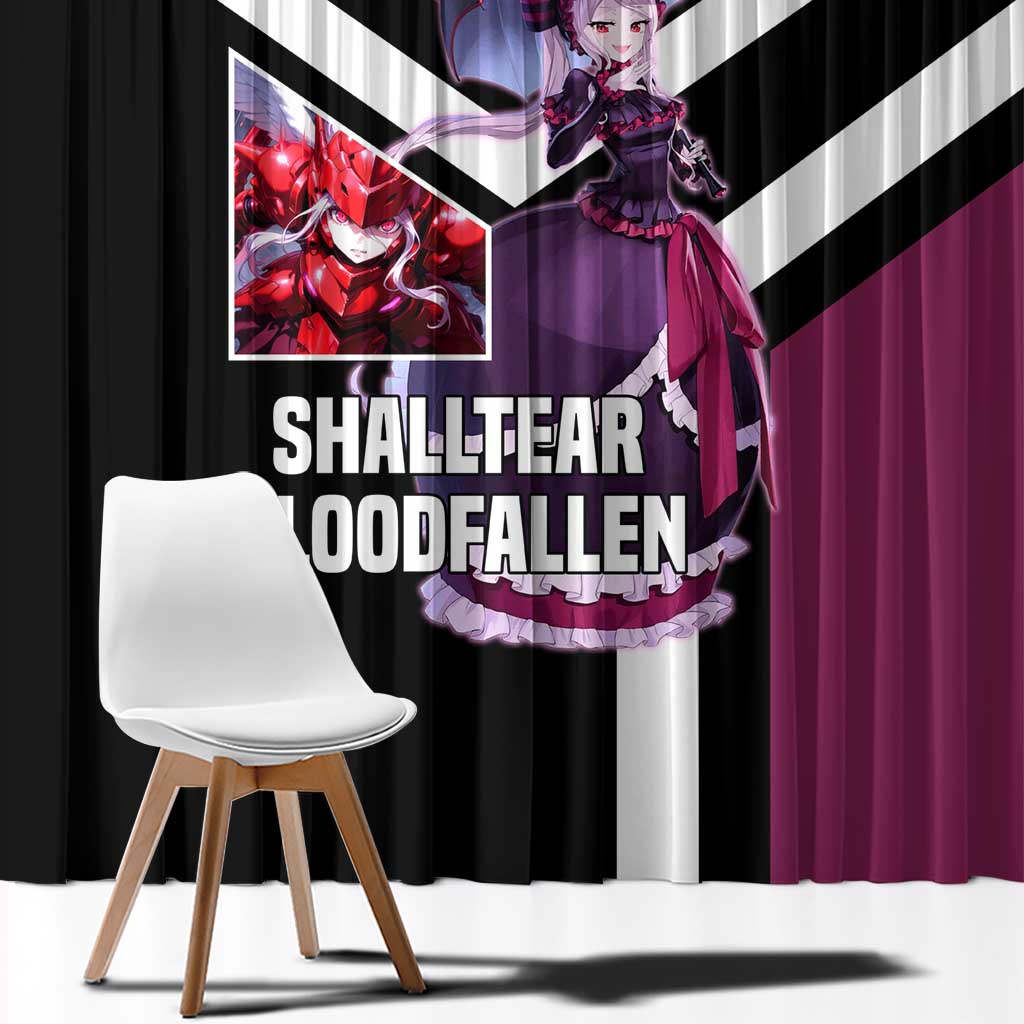 Shalltear Bloodfallen Overlord Window Curtain with Vampire Pose and Dark Gothic Design - The Mazicc