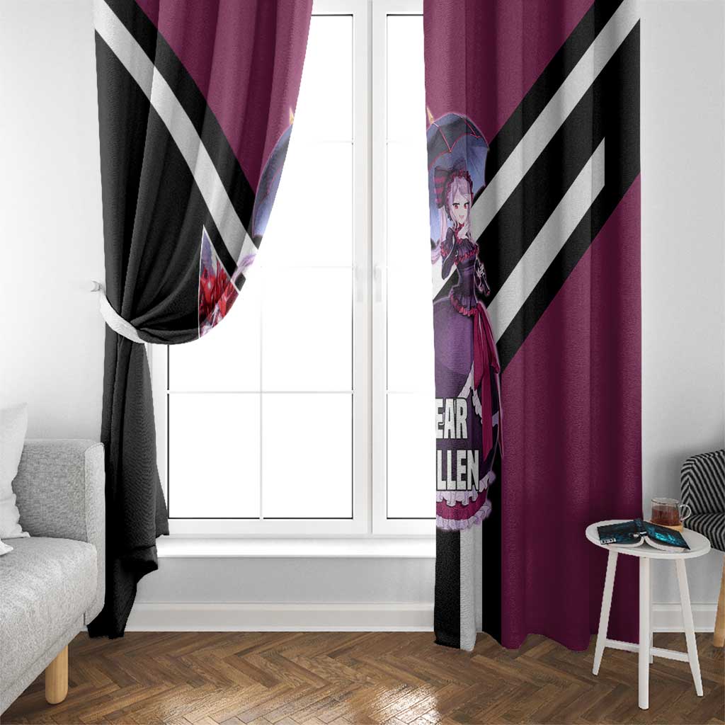 Shalltear Bloodfallen Overlord Window Curtain with Vampire Pose and Dark Gothic Design - The Mazicc