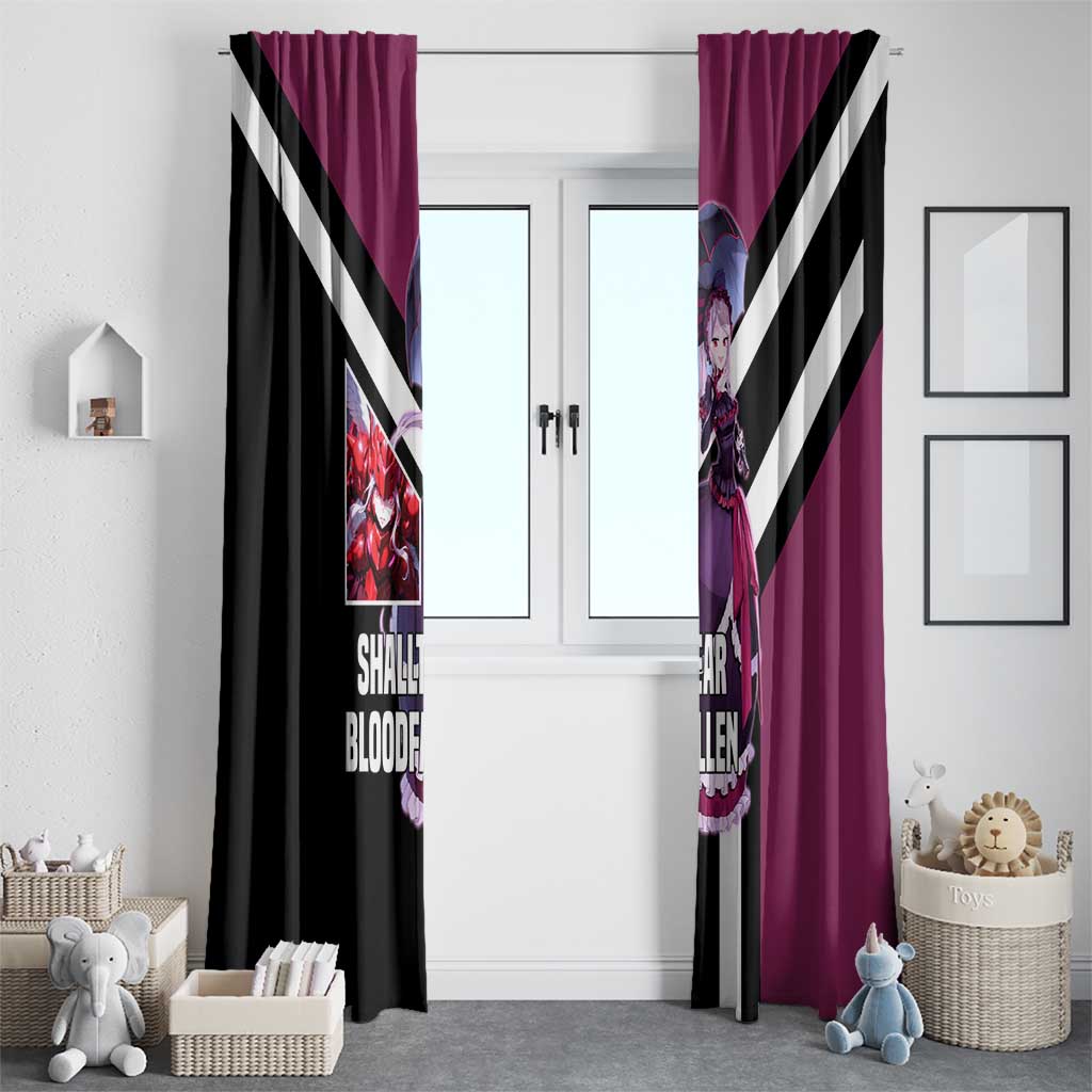 Shalltear Bloodfallen Overlord Window Curtain with Vampire Pose and Dark Gothic Design - The Mazicc