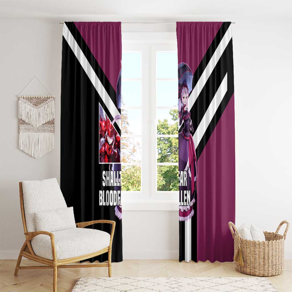 Shalltear Bloodfallen Overlord Window Curtain with Vampire Pose and Dark Gothic Design - The Mazicc