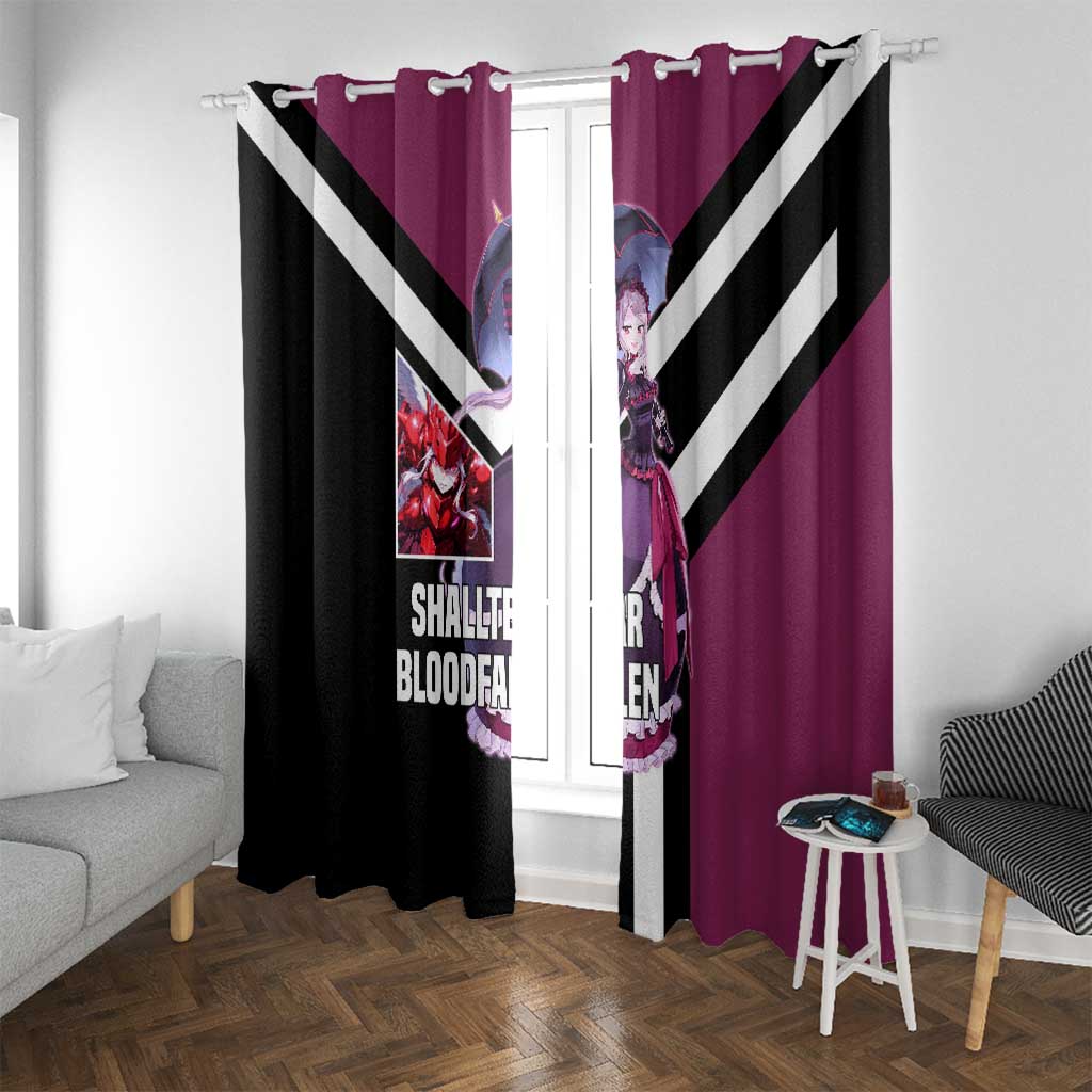 Shalltear Bloodfallen Overlord Window Curtain with Vampire Pose and Dark Gothic Design - The Mazicc