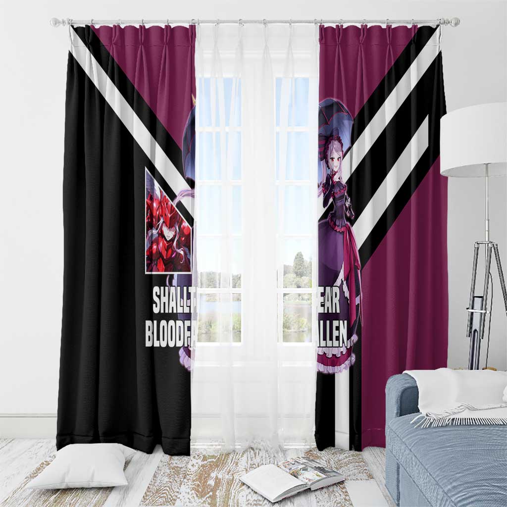 Shalltear Bloodfallen Overlord Window Curtain with Vampire Pose and Dark Gothic Design - The Mazicc