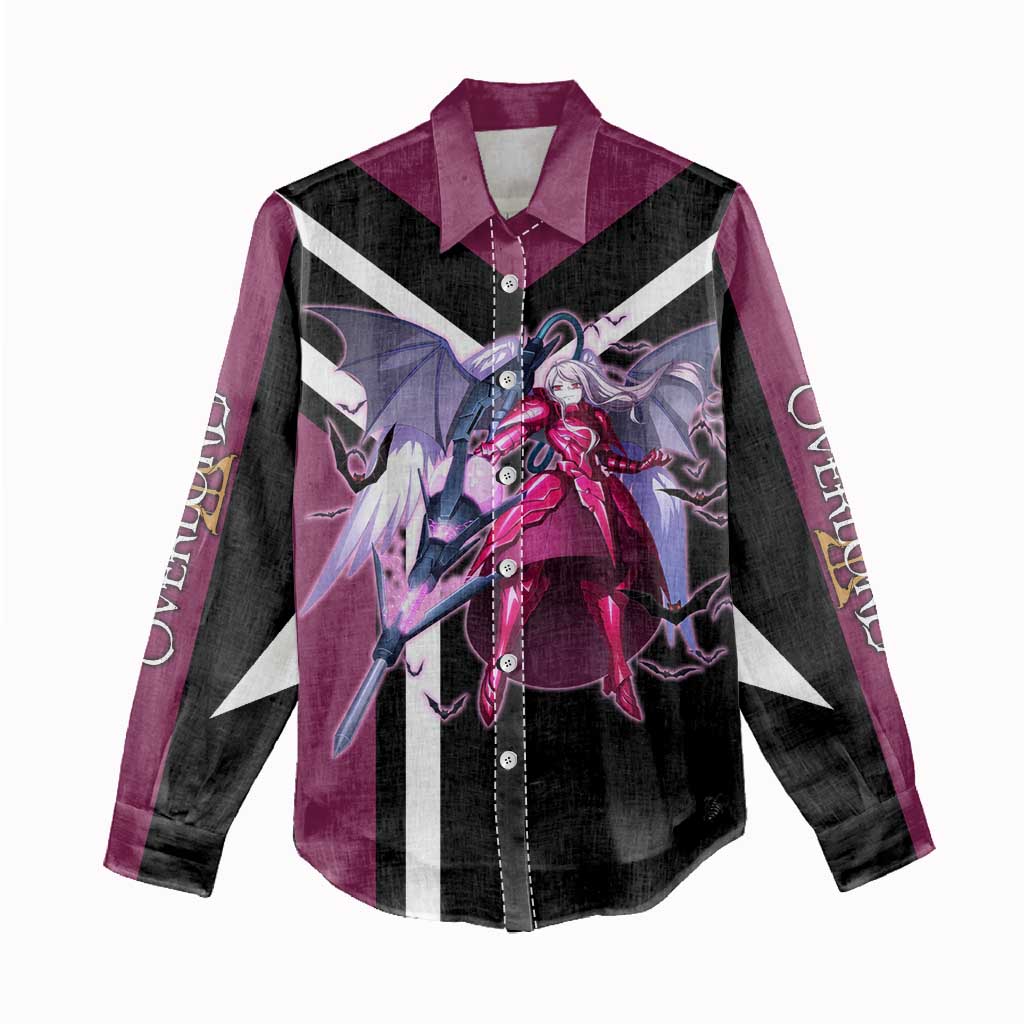 Shalltear Bloodfallen Overlord Women Casual Shirt with Vampire Pose and Dark Gothic Design - The Mazicc