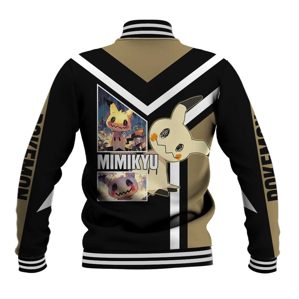 Mimikyu Baseball Jacket with Ghost and Fairy Type and Cute Spooky Design - The Mazicc