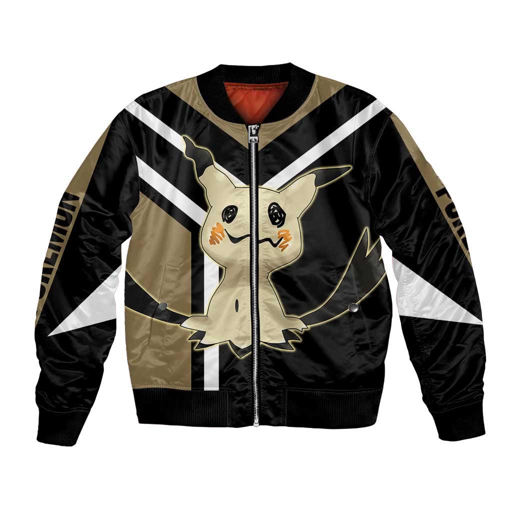 Mimikyu Bomber Jacket with Ghost and Fairy Type and Cute Spooky Design - The Mazicc