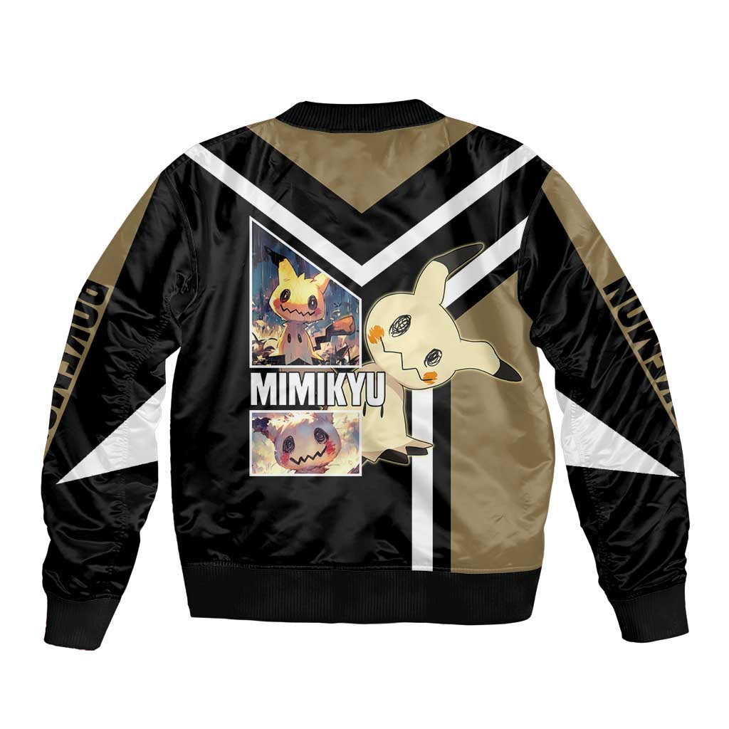 Mimikyu Bomber Jacket with Ghost and Fairy Type and Cute Spooky Design - The Mazicc