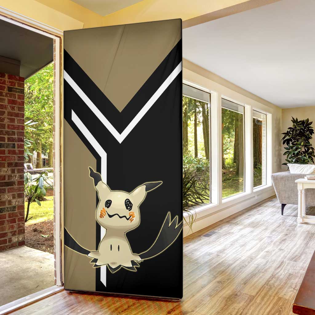 Mimikyu Door Cover with Ghost and Fairy Type and Cute Spooky Design - The Mazicc