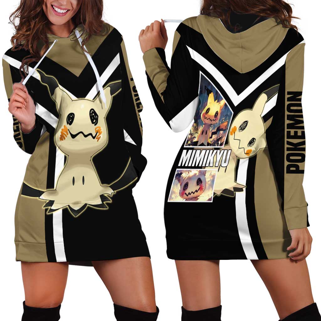 Mimikyu Hoodie Dress with Ghost and Fairy Type and Cute Spooky Design - The Mazicc