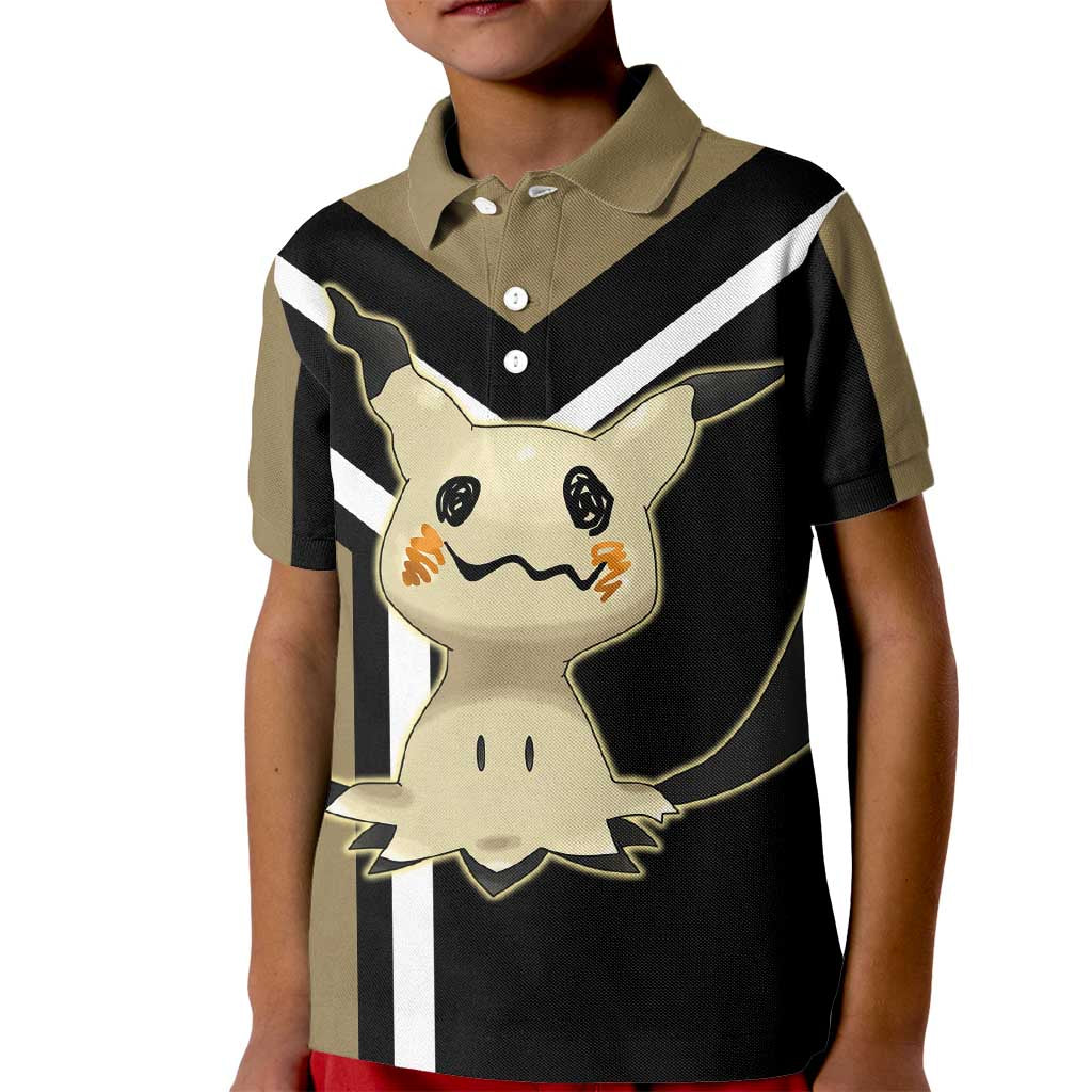 Mimikyu Kid Polo Shirt with Ghost and Fairy Type and Cute Spooky Design - The Mazicc