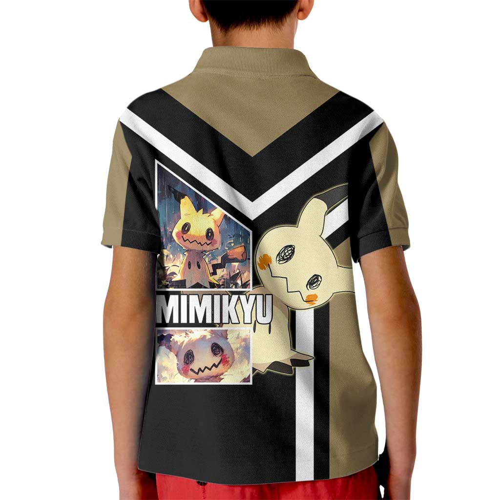 Mimikyu Kid Polo Shirt with Ghost and Fairy Type and Cute Spooky Design - The Mazicc