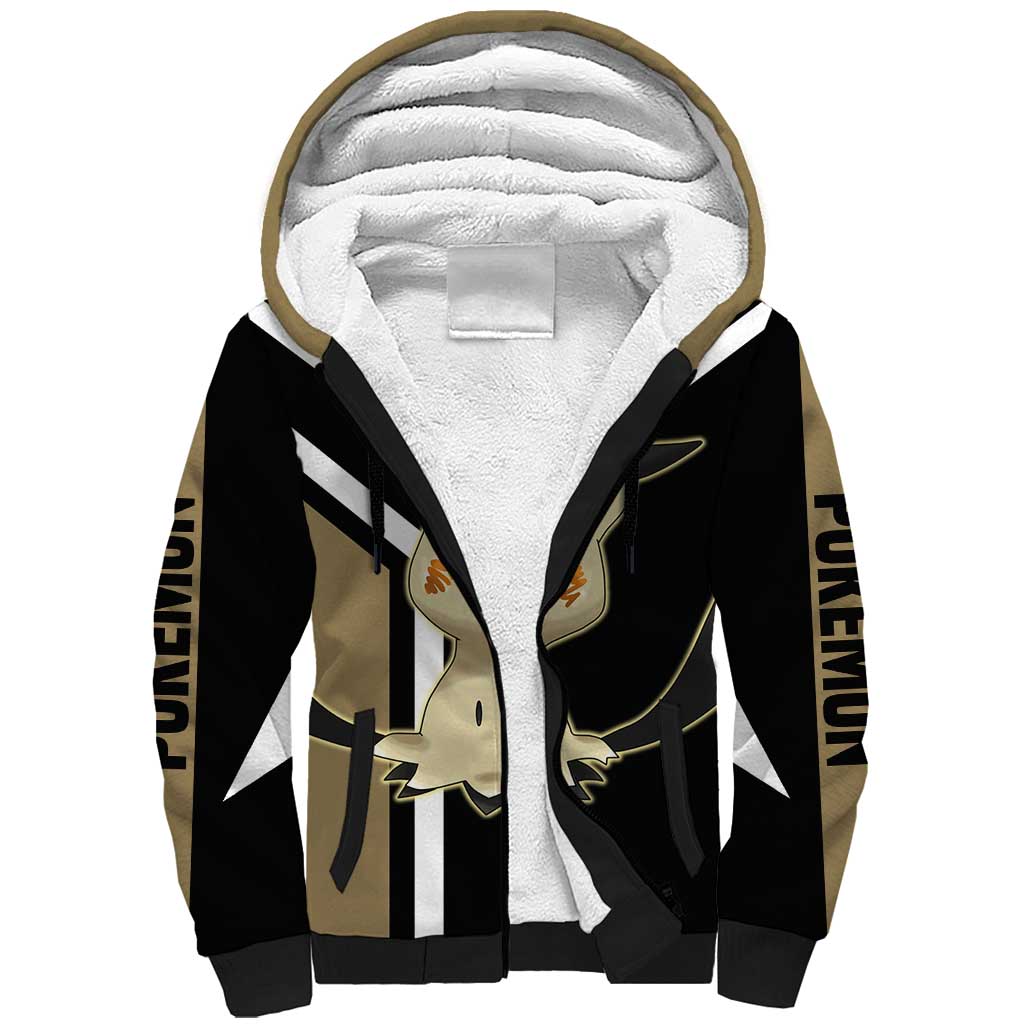 Mimikyu Sherpa Hoodie with Ghost and Fairy Type and Cute Spooky Design - The Mazicc