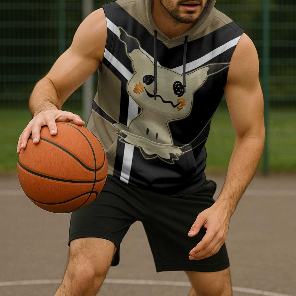 Mimikyu Sleeveless Hoodie with Ghost and Fairy Type and Cute Spooky Design - The Mazicc