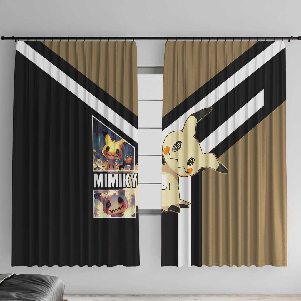 Mimikyu Window Curtain with Ghost and Fairy Type and Cute Spooky Design - The Mazicc