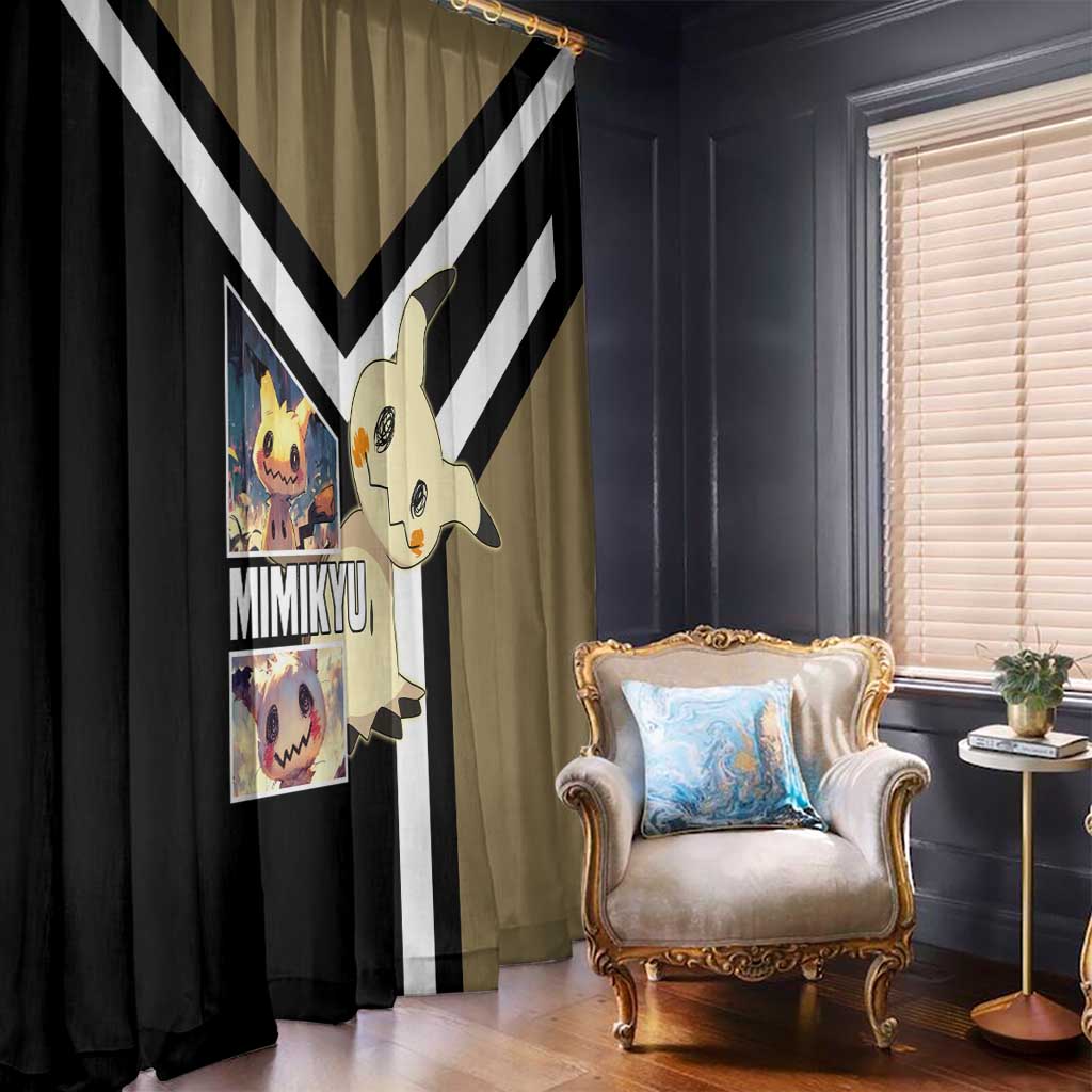 Mimikyu Window Curtain with Ghost and Fairy Type and Cute Spooky Design - The Mazicc