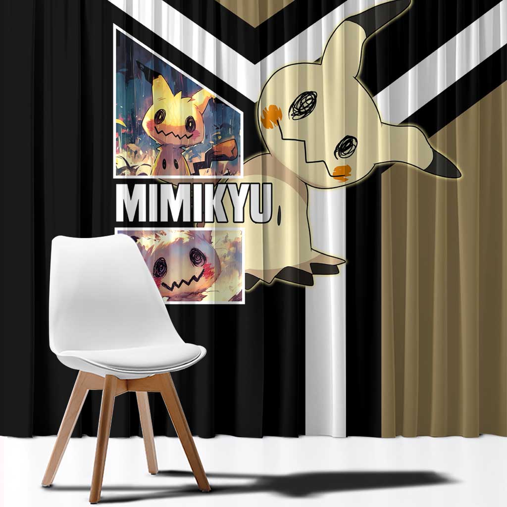 Mimikyu Window Curtain with Ghost and Fairy Type and Cute Spooky Design - The Mazicc