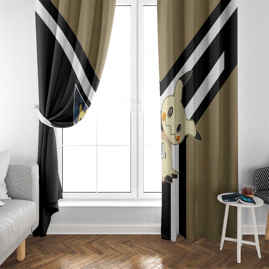 Mimikyu Window Curtain with Ghost and Fairy Type and Cute Spooky Design - The Mazicc